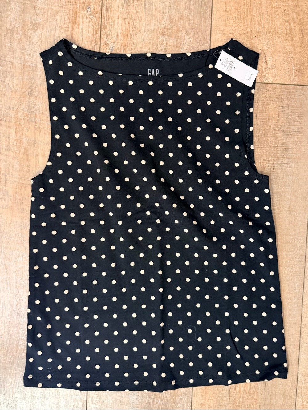 Gap Women's Black Polka Dot Sleeveless Top NEW